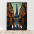 Affiche voyage - Paris, France, Tour Eiffel, Unesco - art moderne, impression, poster