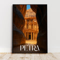 Affiche voyage - Petra, Jordanie, Moyen Orient, Unesco - art moderne, impression, poster
