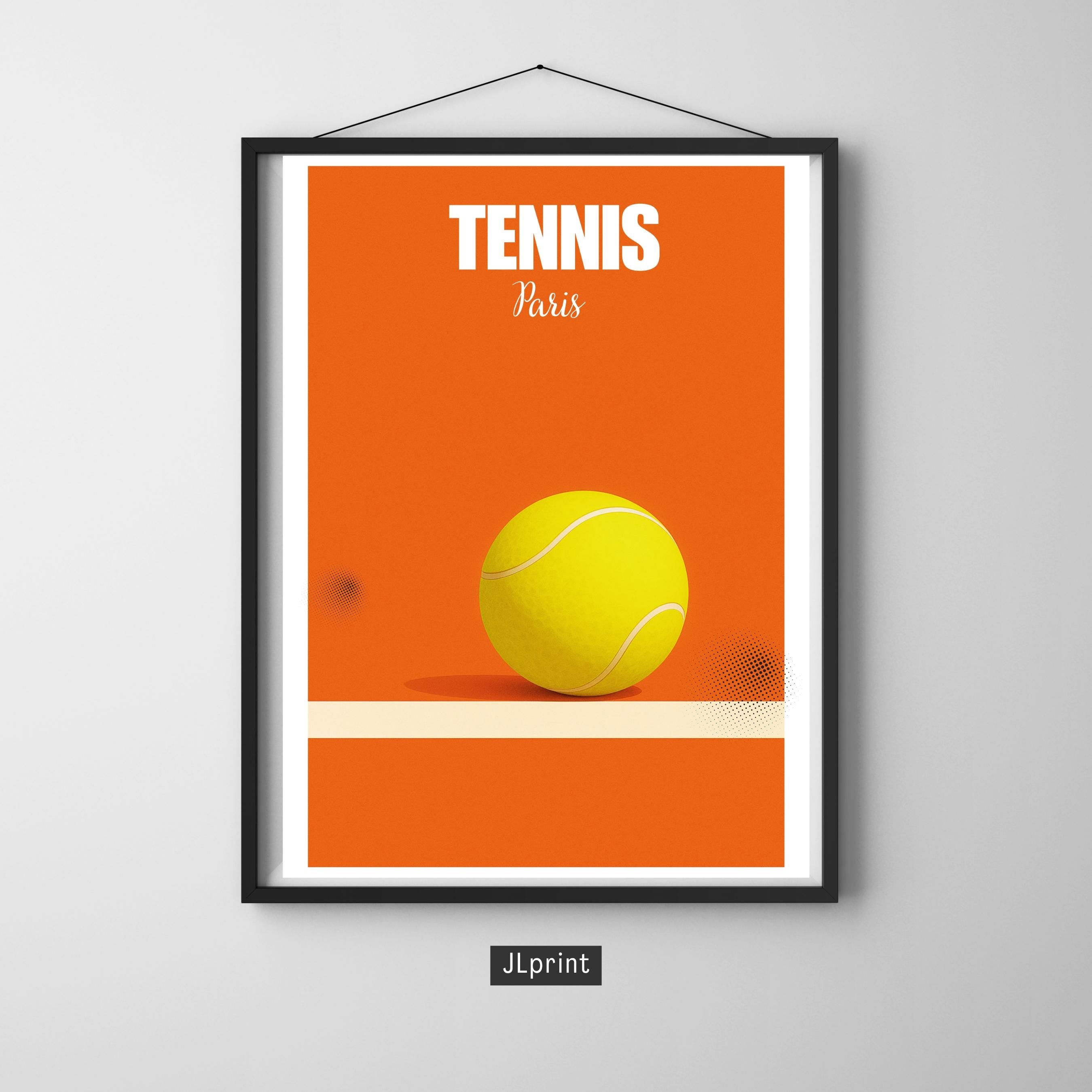 Affiche sport - Tennis, Paris, Balle, Grand Chelem - moderne, impression, poster