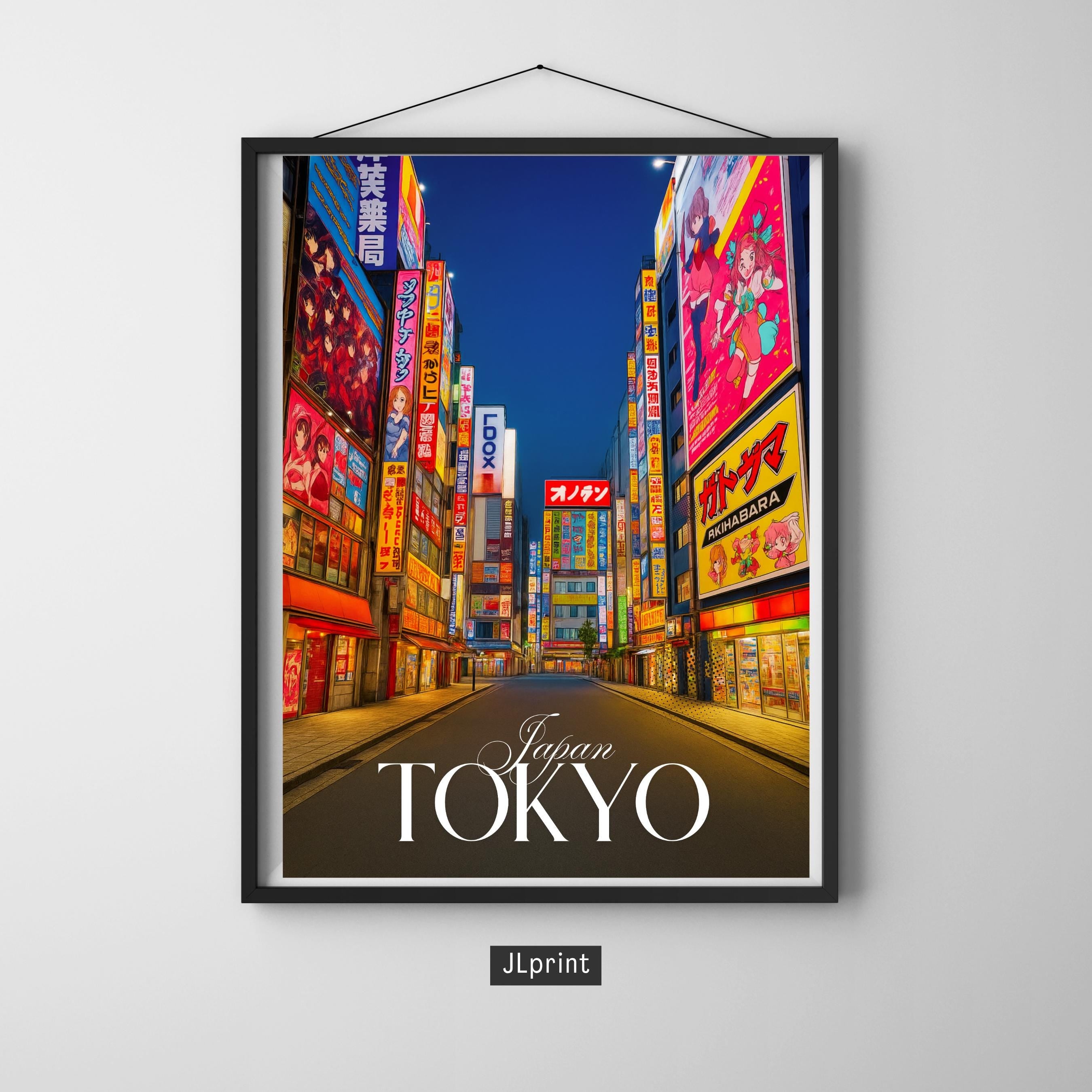 Affiche voyage - Tokyo, Japon, Asie, Akihabara - art moderne, impression, poster