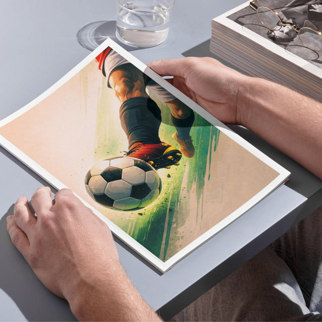 Affiche sport - Football, Foot, Ballon, Match - art moderne, impression, poster