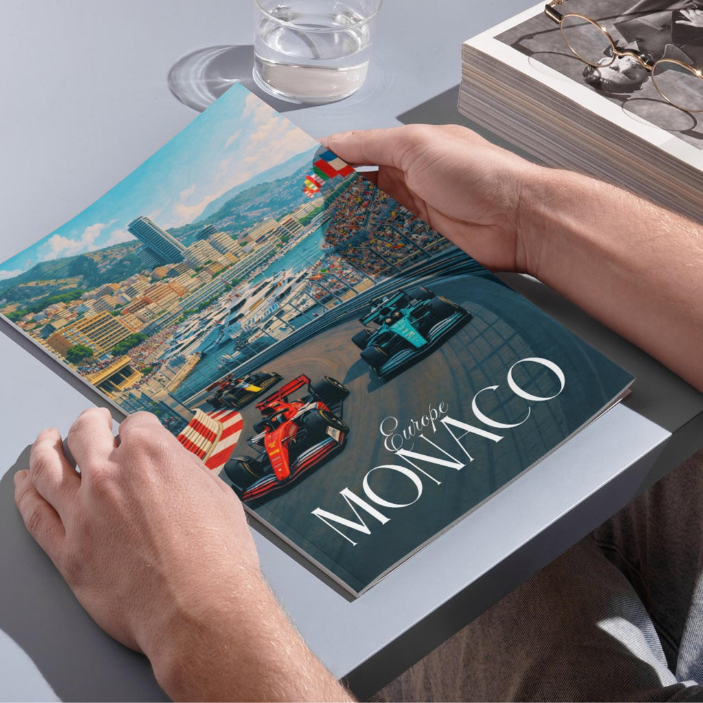 Affiche sport - Course Automobile, Formule 1, Monaco, Circuit - art moderne, impression, poster