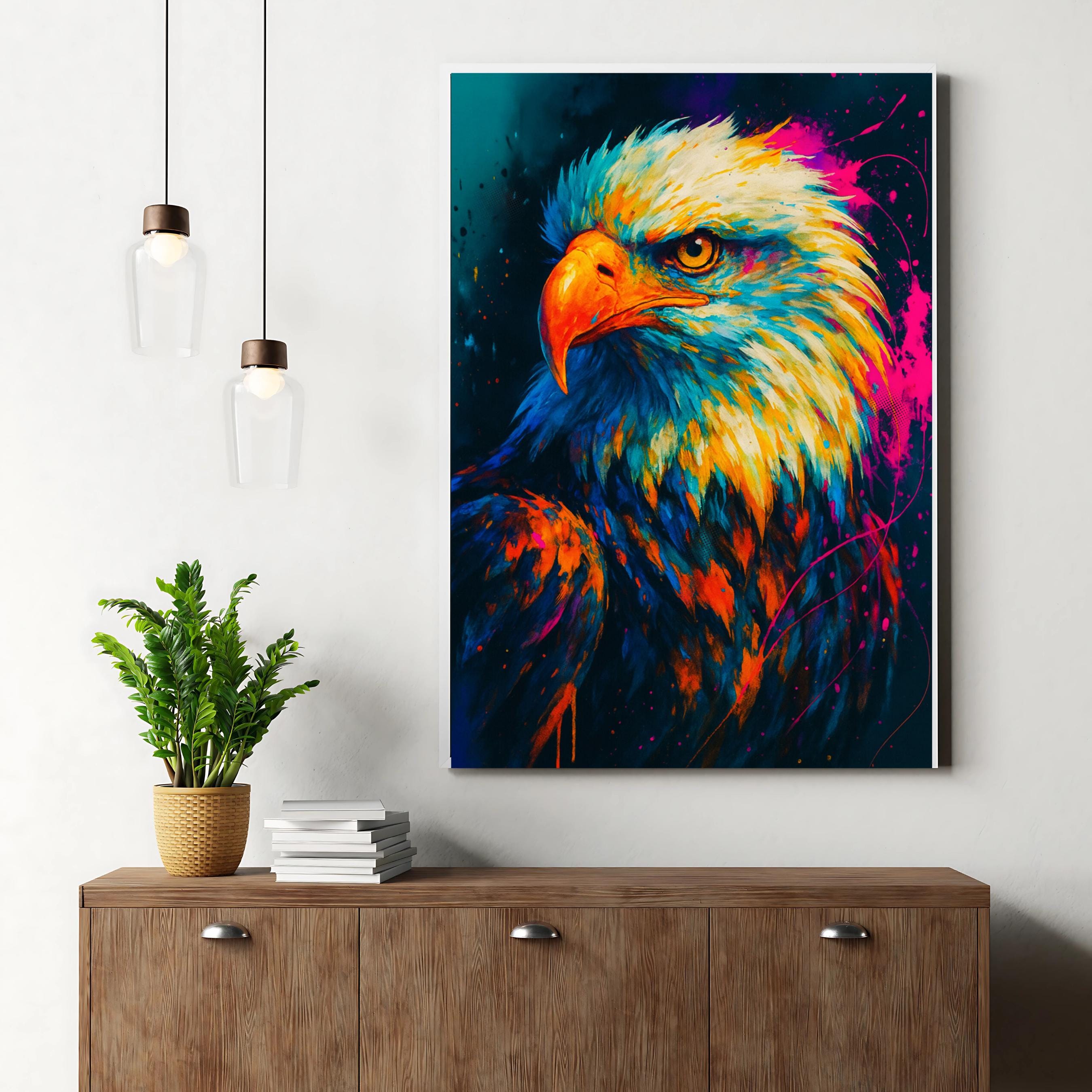 Affiche animaux - Aigle Royal, Rapace, Oiseau, Animal Sauvage - art moderne, impression, poster
