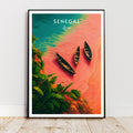 Affiche voyage - Sénégal, Afrique, Lac Rose, Dakar - art moderne, impression, poster