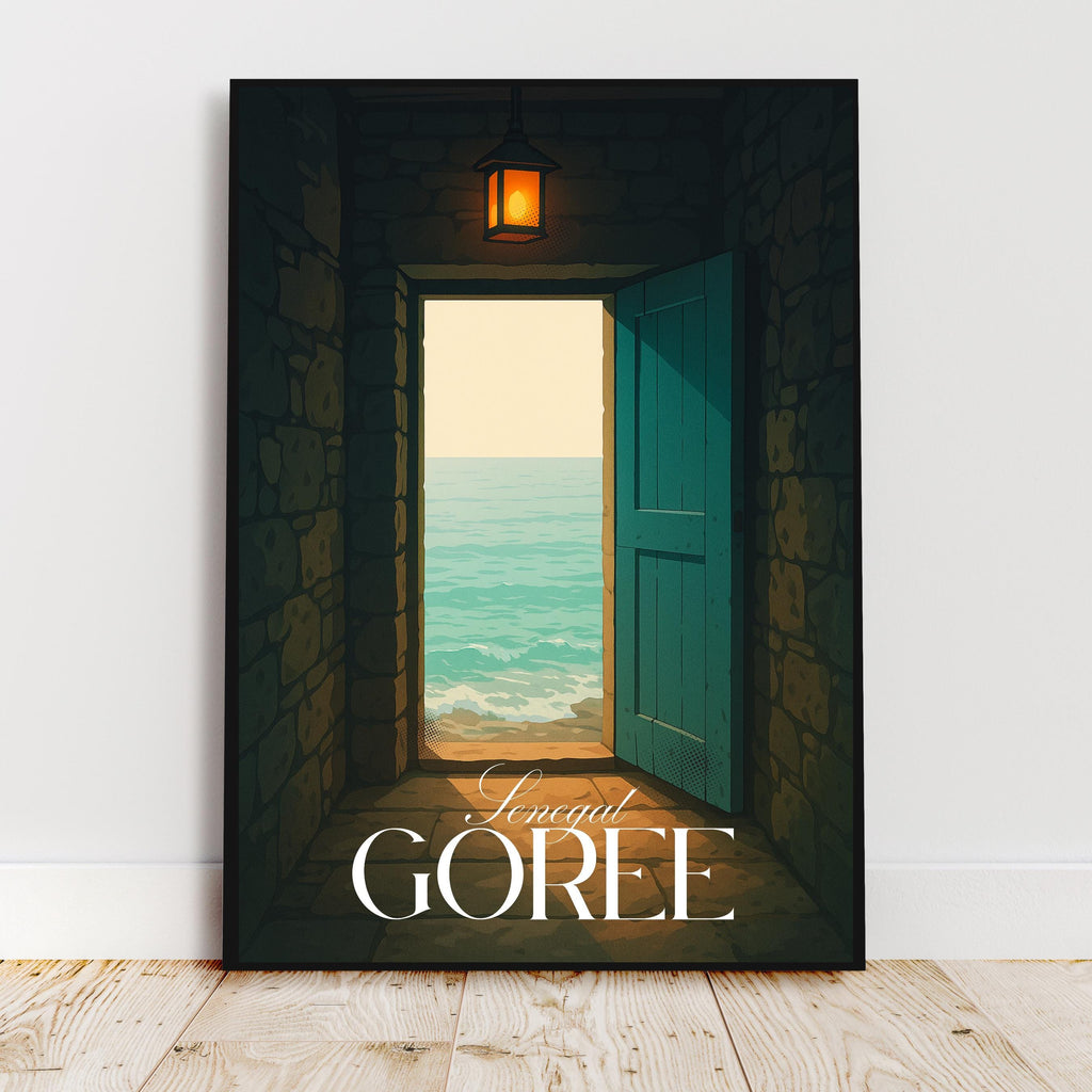 Affiche voyage - Ile de Gorée, Dakar, Sénégal, Maison des Esclaves - art moderne, impression, poster