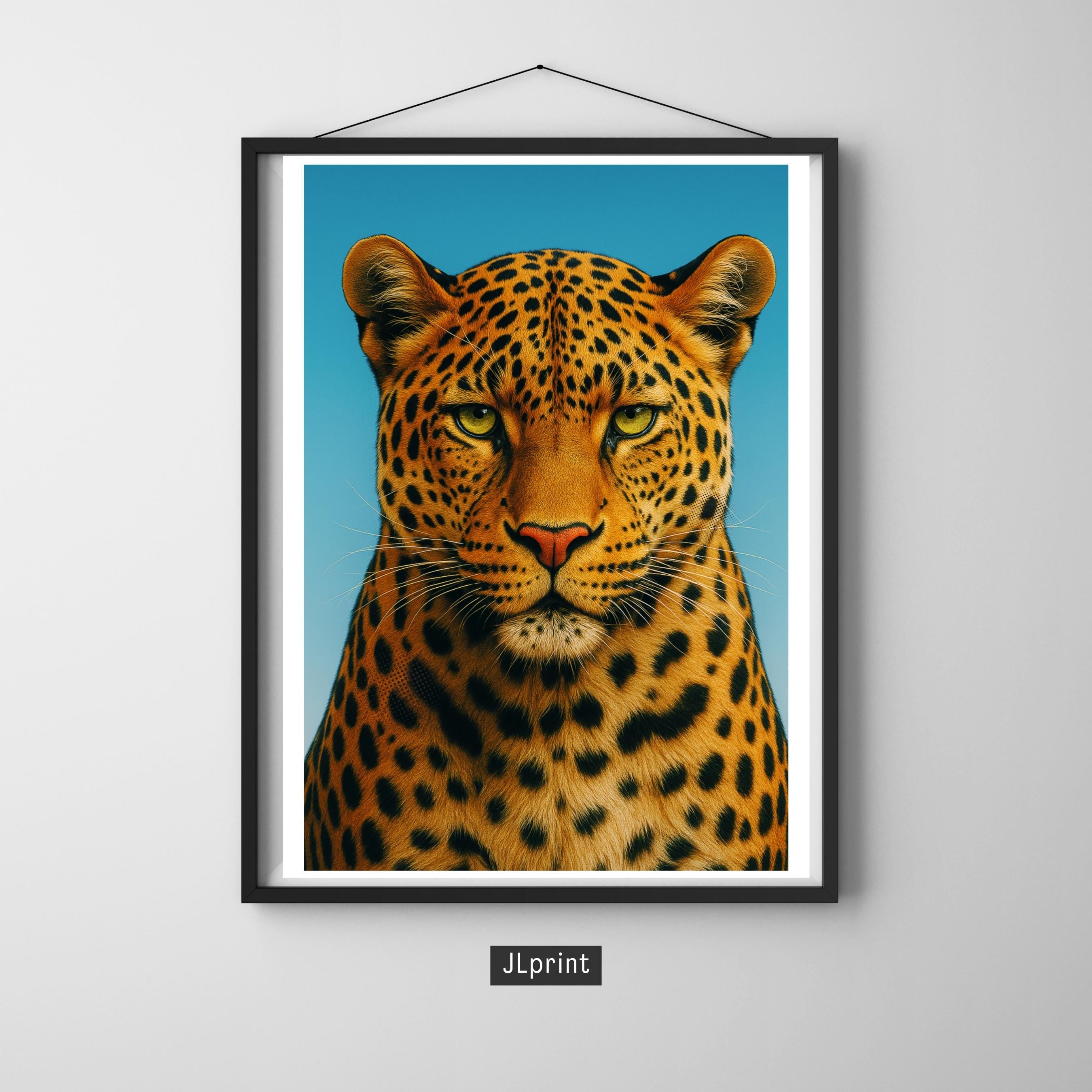 Affiche animaux - Leopard, Panthere, Felin, Jungle - art moderne, impression, poster