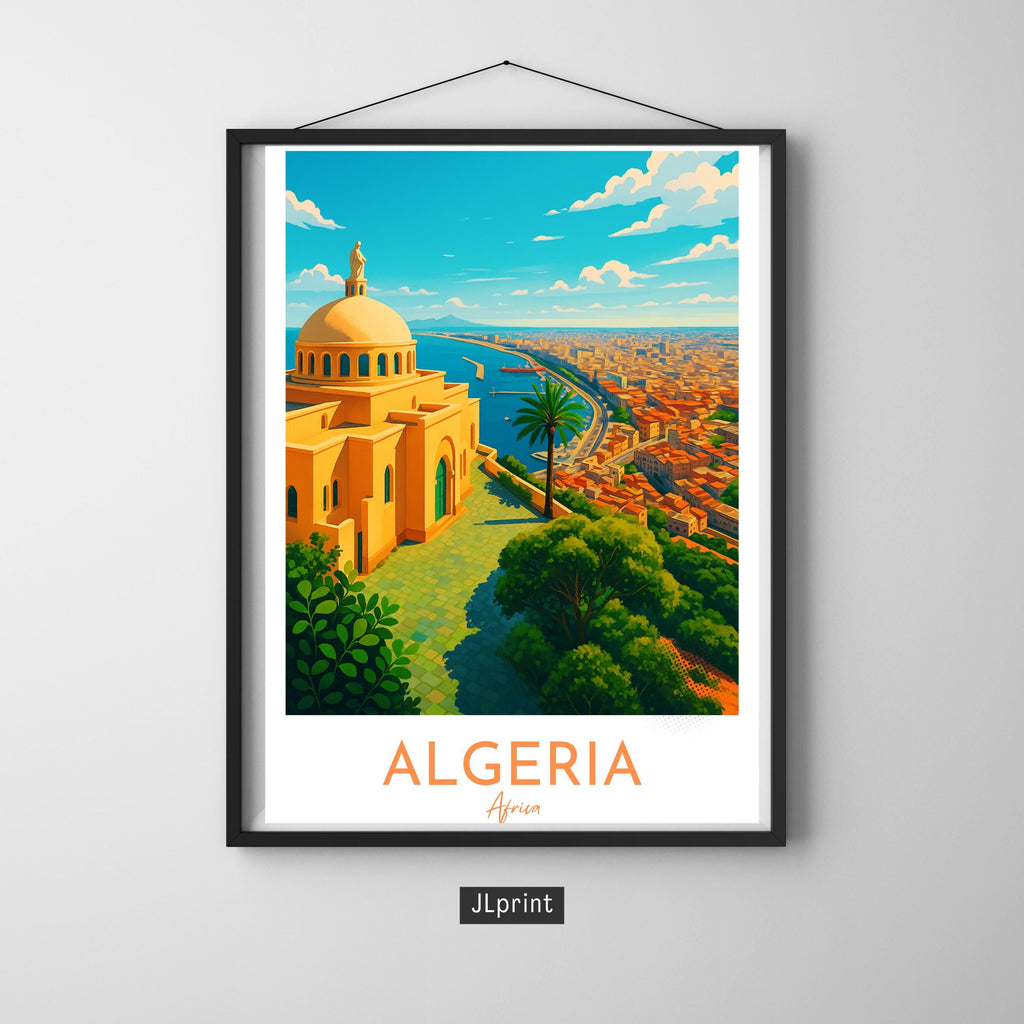 Affiche voyage - Algérie, Maghreb, Afrique, Méditerranée - art moderne, impression, poster