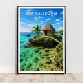 Affiche voyage - Nouvelle Calédonie, Océanie, Océan Pacifique, Lagon - art moderne, impression, poster