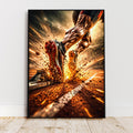 Affiche sport - Athlétisme, Coureur, Piste, Course - art moderne, impression, poster