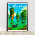 Affiche voyage - Khao Sok, Parc National, Thaïlande, Asie - art moderne, impression, poster