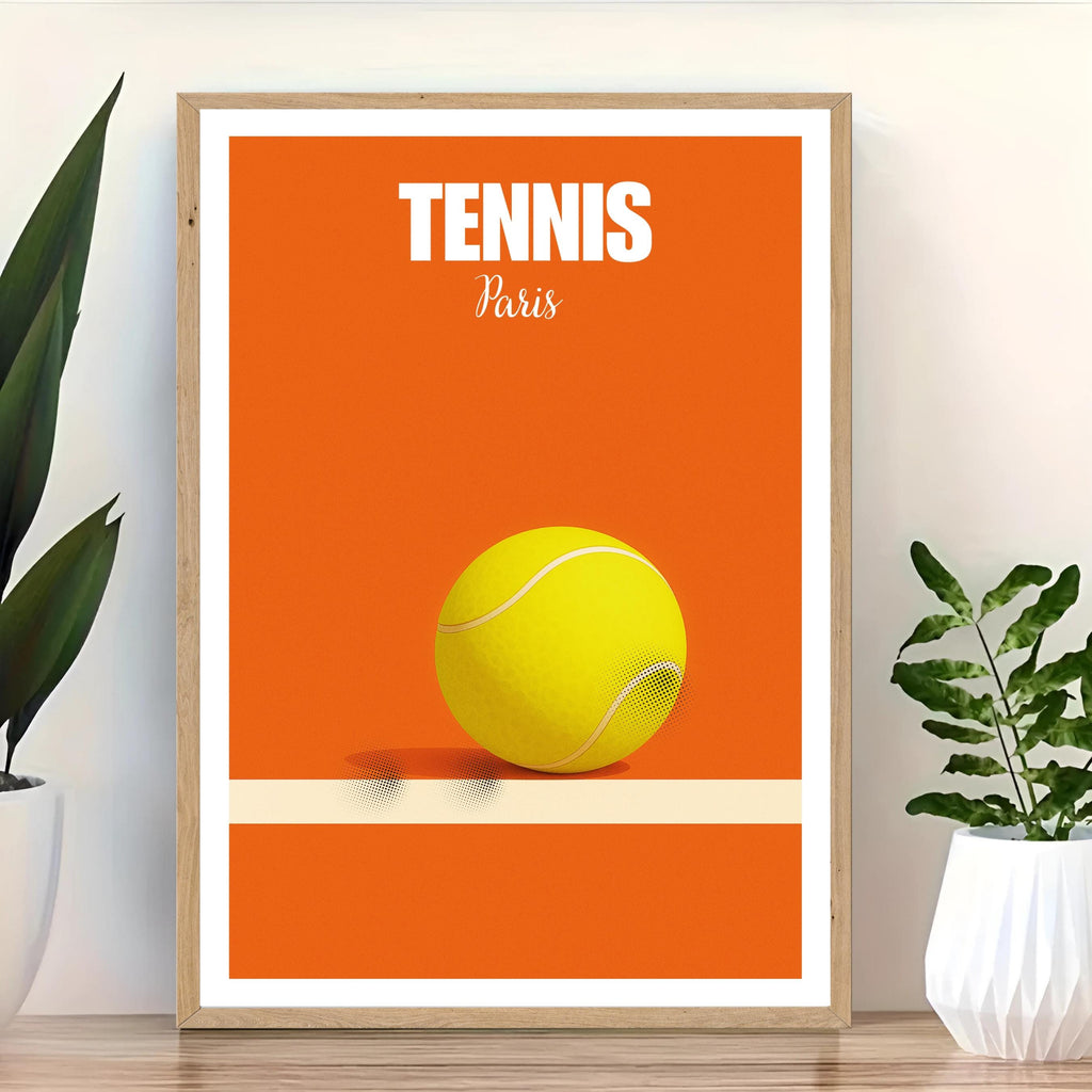 Affiche sport - Tennis, Paris, Balle, Grand Chelem - moderne, impression, poster