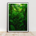 Affiche voyage - Guyane Française, Amerique, Amazonie, Forêt Amazonienne - art moderne, impression, poster