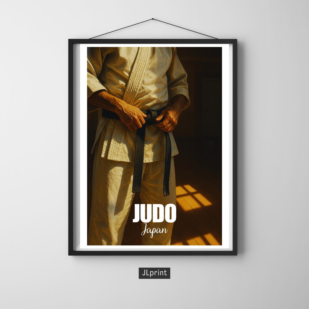 Affiche sport - Judo, Art Martial, Combat, Japon - art moderne, impression, poster