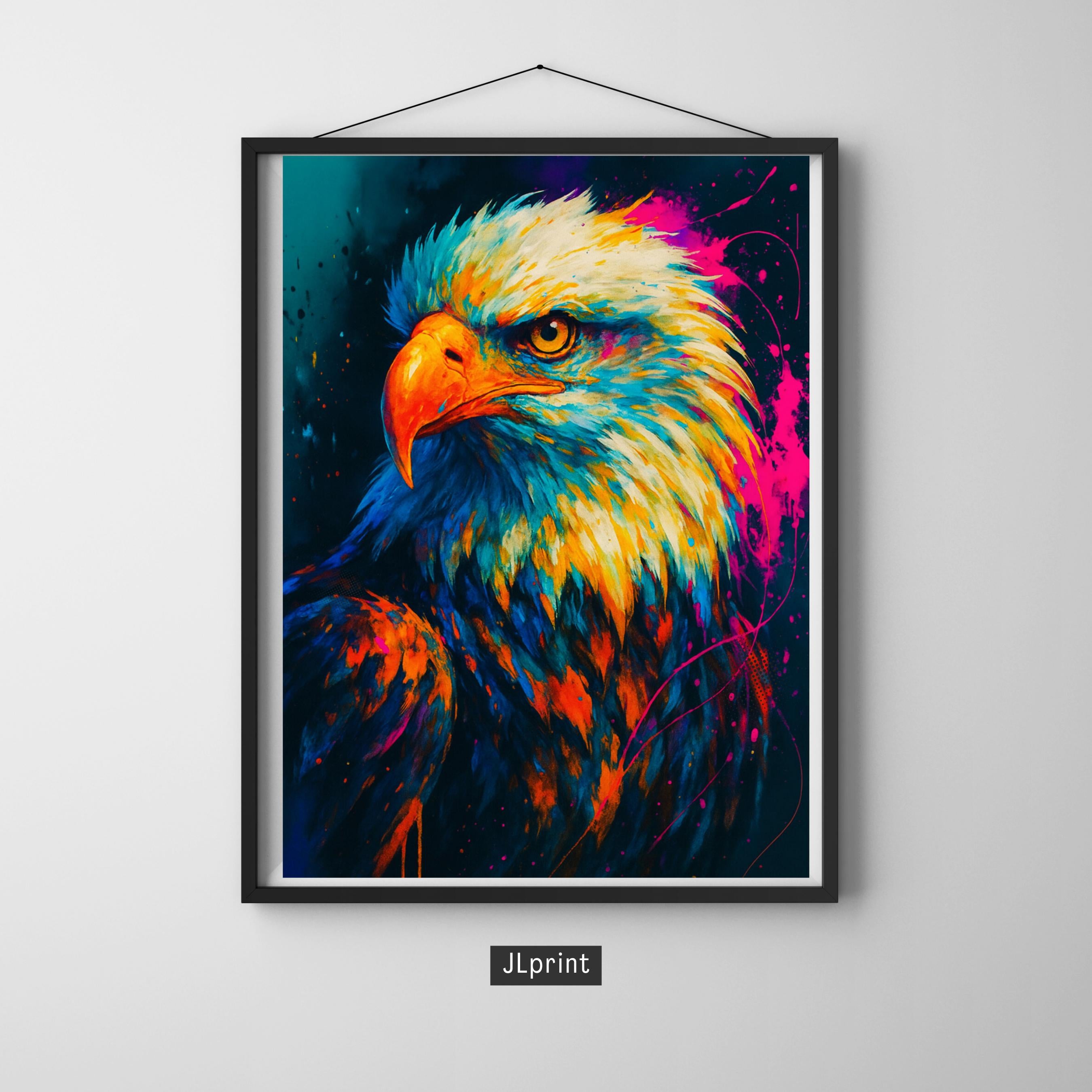 Affiche animaux - Aigle Royal, Rapace, Oiseau, Animal Sauvage - art moderne, impression, poster