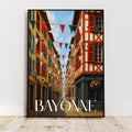 Affiche voyage - Bayonne, Pays Basque, France, Feria - art moderne, impression, poster