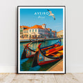 Affiche voyage - Aveiro, Portugal, Europe, Moliceiros - moderne, impression, poster