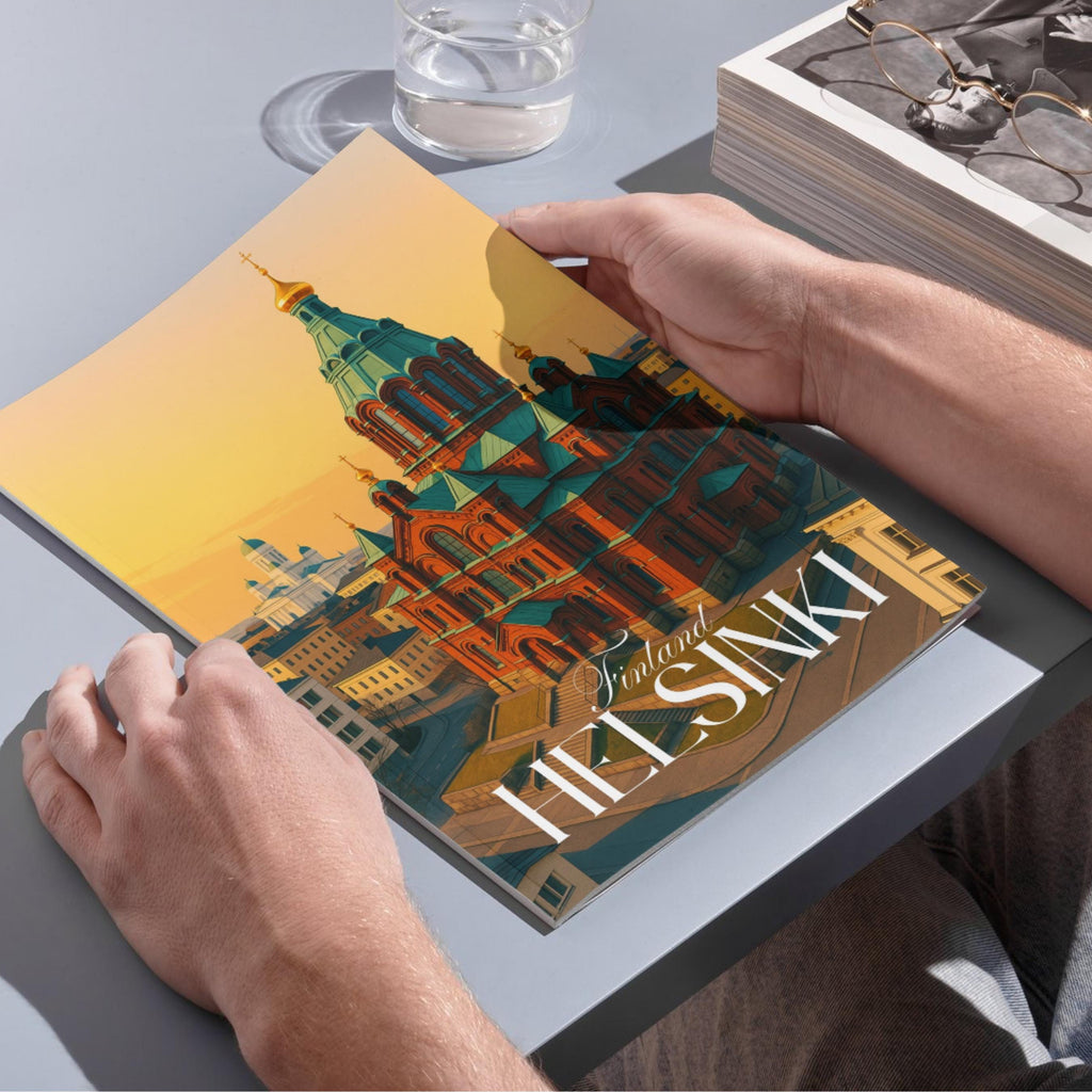 Affiche voyage - Helsinki, Finlande, Europe, Cathédrale Uspenski- art moderne, impression, poster