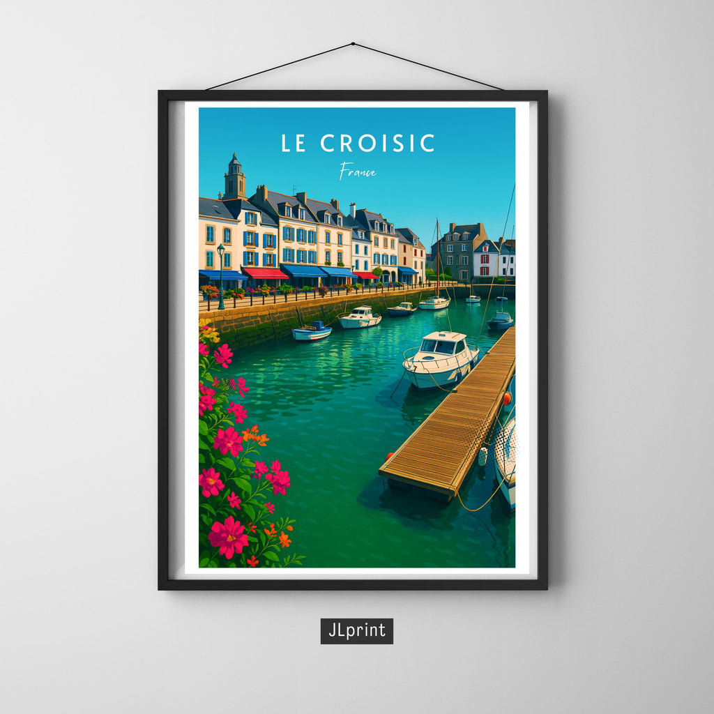 Affiche voyage - Le Croisic, Pays de la Loire, France, Port - art moderne, impression, poster