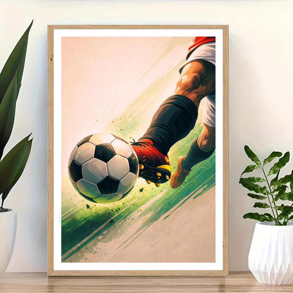 Affiche sport - Football, Foot, Ballon, Match - art moderne, impression, poster