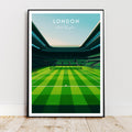 Affiche sport - Tennis, Londres, Royaume Uni, Grand Chelem - art moderne, impression, poster