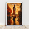 Affiche voyage - Londres, Angleterre, Royaume Uni, Big Ben - art moderne, impression, poster