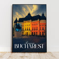 Affiche voyage - Bucarest, Roumanie, Europe, Université - art moderne, impression, poster
