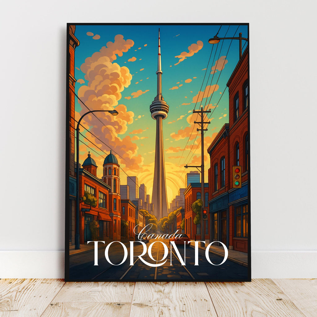 Affiche voyage - Toronto, Canada, Amerique, Tour CN - art moderne, impression, poster