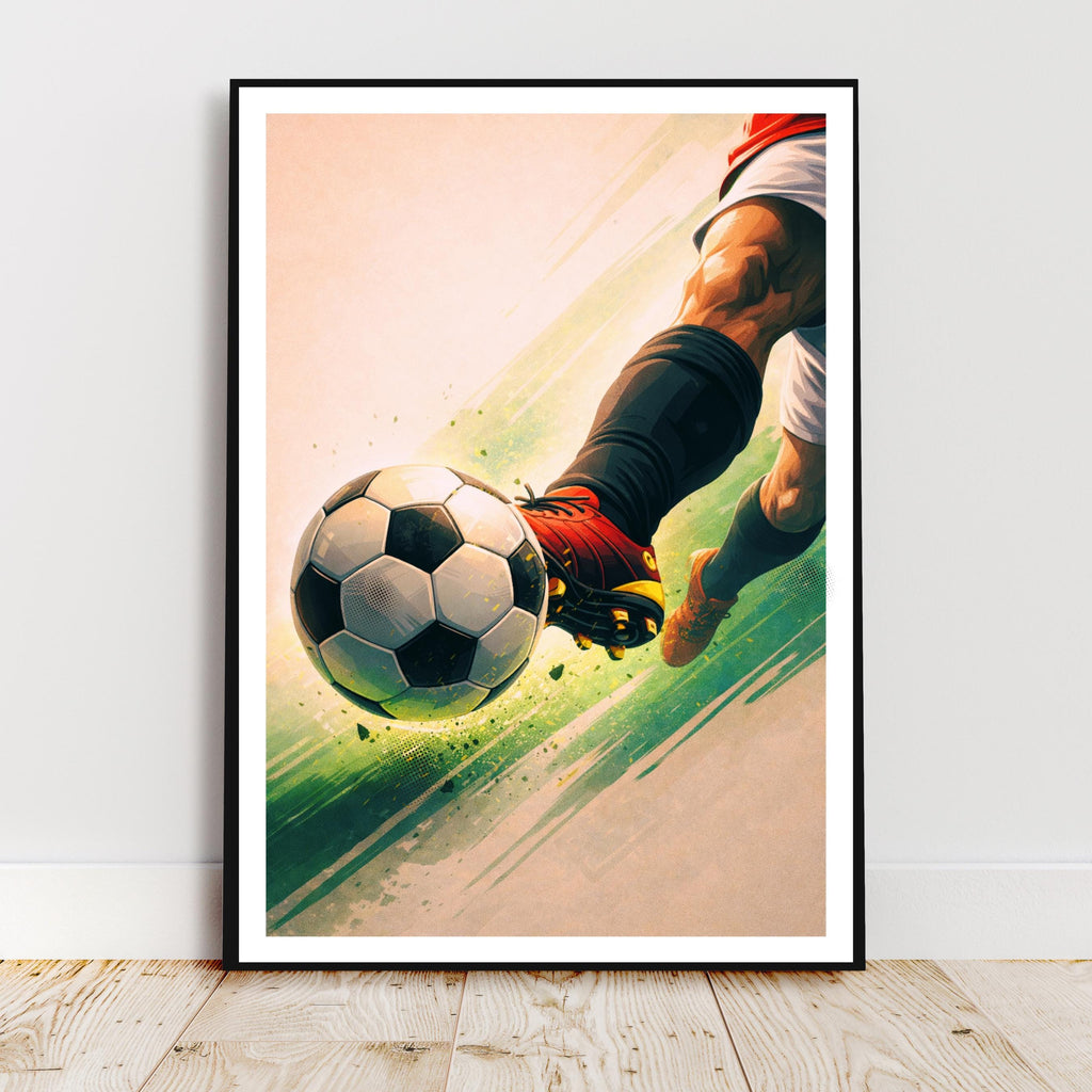 Affiche sport - Football, Foot, Ballon, Match - art moderne, impression, poster