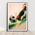 Affiche sport - Football, Foot, Ballon, Match - art moderne, impression, poster