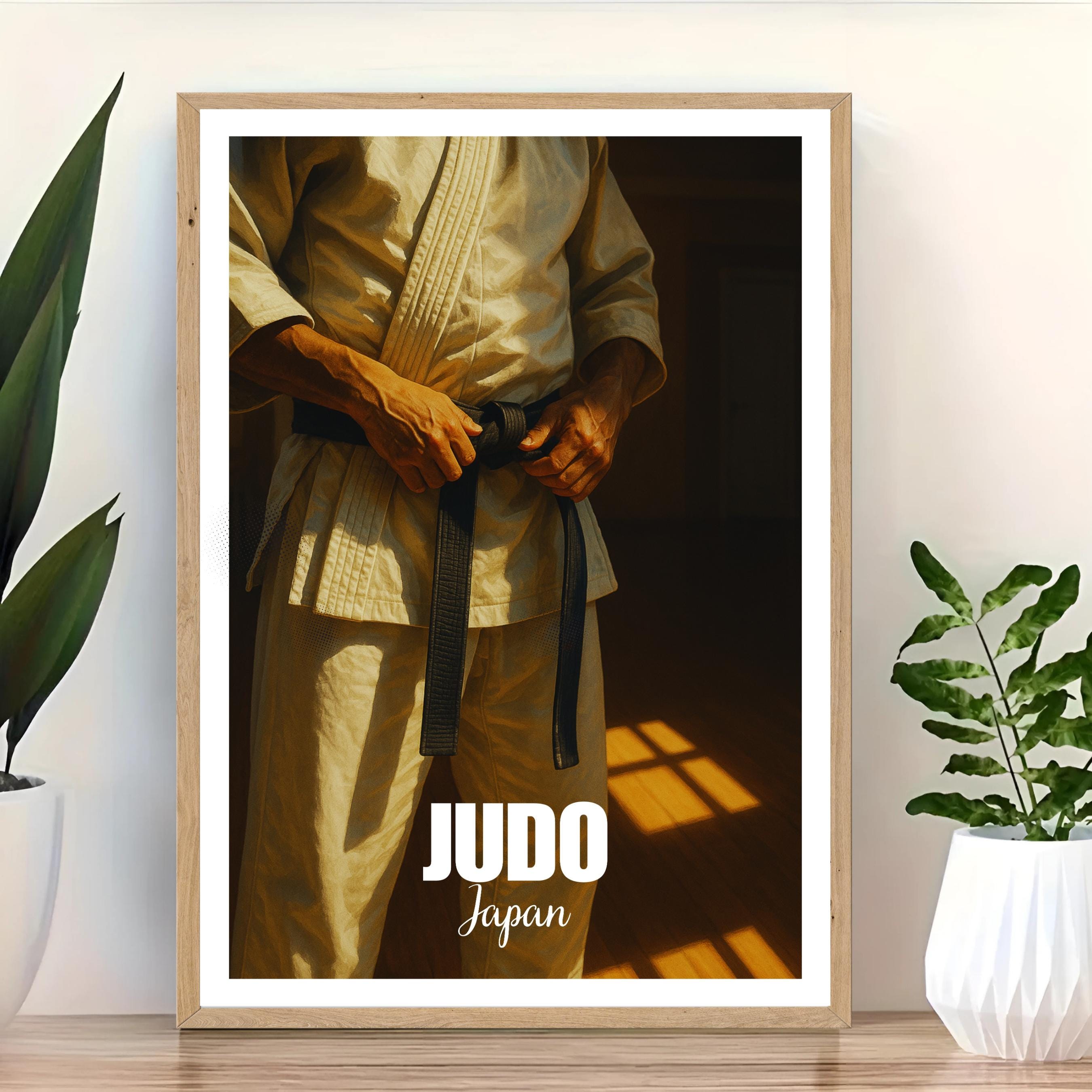 Affiche sport - Judo, Art Martial, Combat, Japon - art moderne, impression, poster