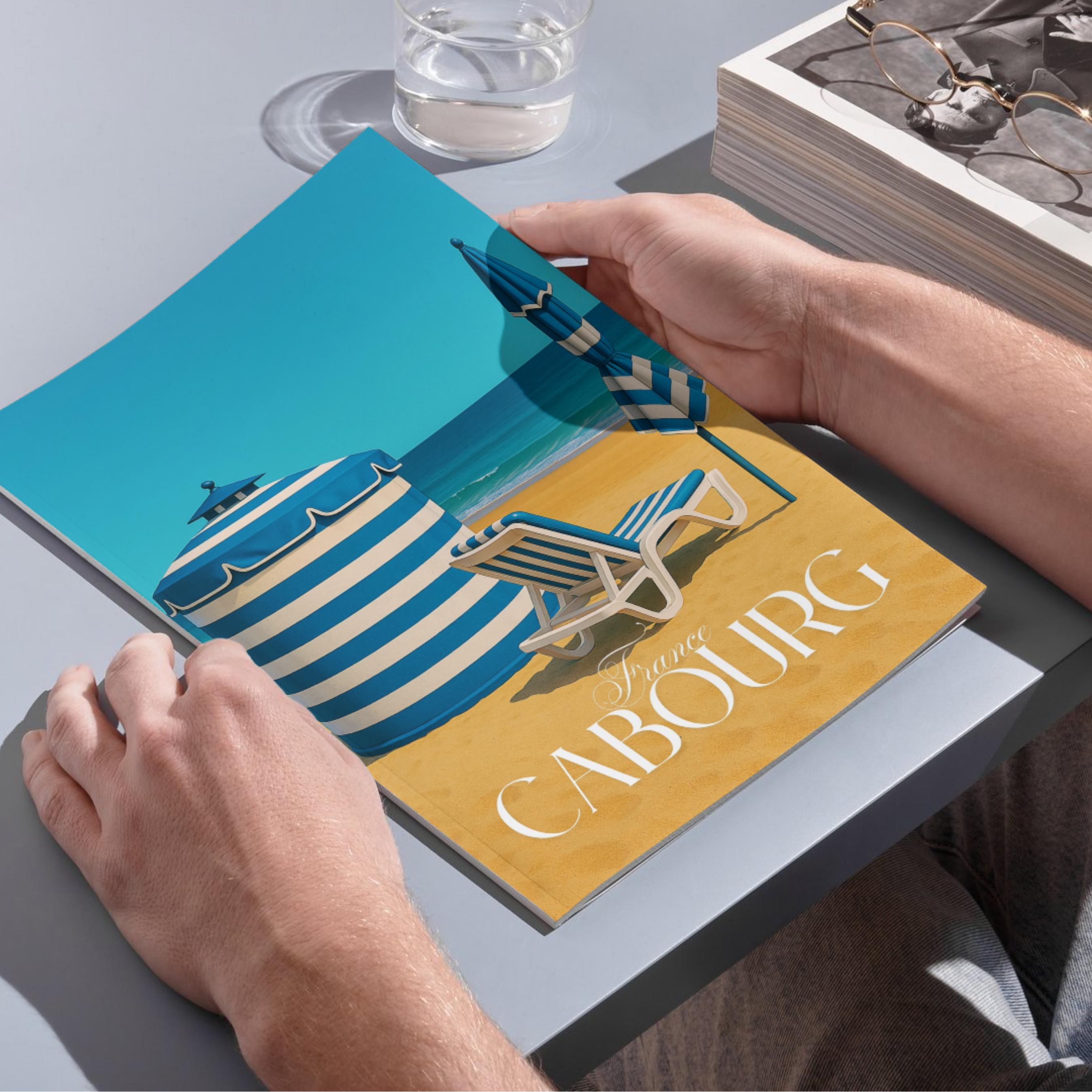 Affiche voyage - Cabourg, Normandie, France, Plage - art moderne, impression, poster