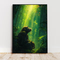 Affiche animaux - Singe, Chimpanzé, Jungle, Nature - art moderne, impression, poster