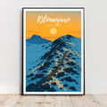 Affiche voyage - Kilimandjaro, Parc National, Tanzanie, Afrique - art moderne, impression, poster