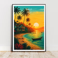 Affiche voyage - Bali, Indonésie, Asie, Plage - art moderne, impression, poster