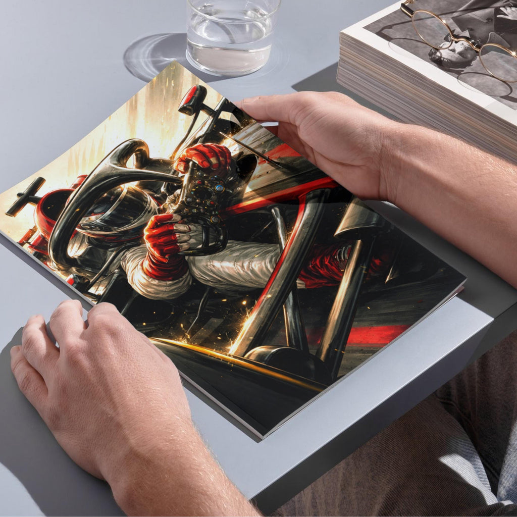 Affiche sport - Course Automobile, Formule 1, Pilote, Circuit - art moderne, impression, poster